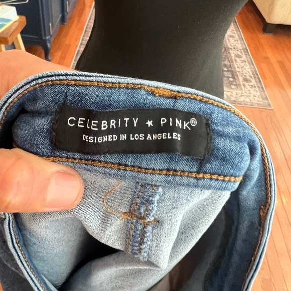 Denim button front mini skirt size 28 with stretch - Picture 5 of 5